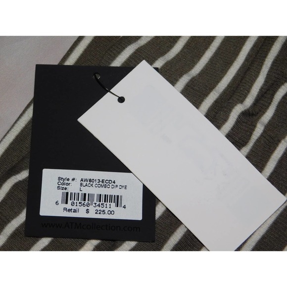 ATM Anthony Thomas Melillo NEW Women's Size L Striped Skirt Pull On Slit Skirt - Picture 5 of 8